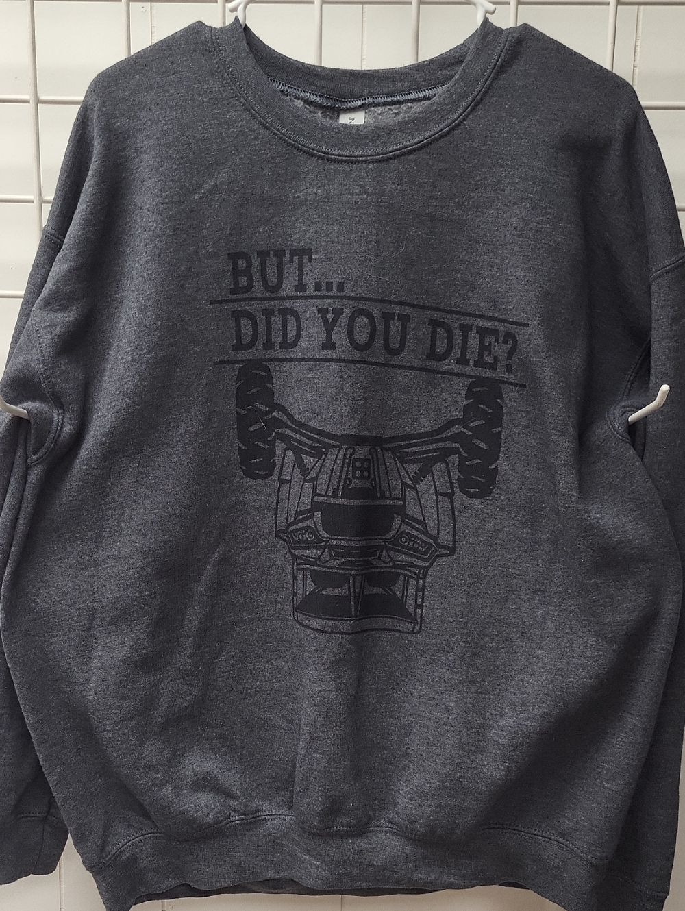 Gildan Charcoal Gray Atv, You Didn't DIE Sweatshirt, L